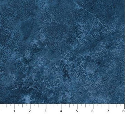 Northcott 'Stonehenge' Mottled Dark Blue 3937-193 Cotton Fabric by The Yard