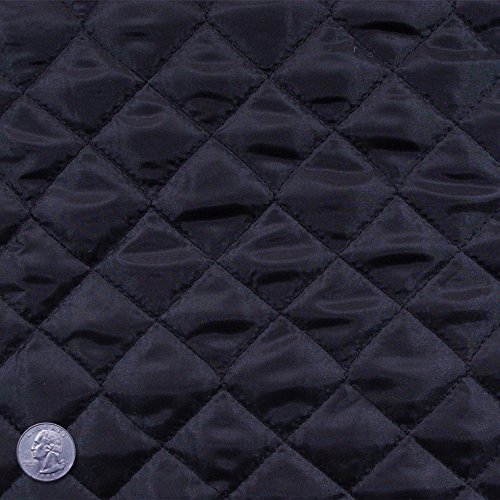 Polyester Quilted Padded Lining Fabric Black