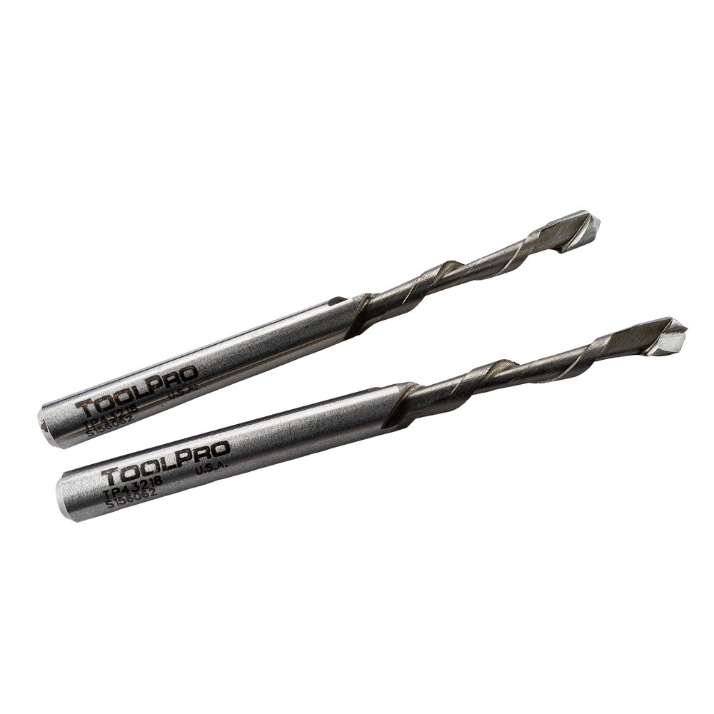 ToolPro 3/16" Spiral Downward Cutout Bit, Pack of 2