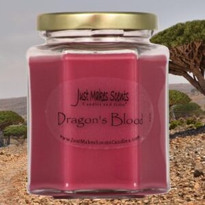 Dragon's Blood Scented Blended Soy Candle by Just Makes Scents