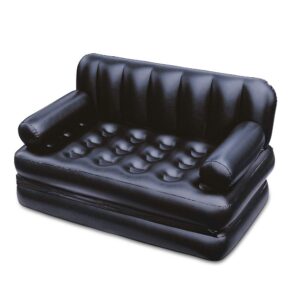 bestway 75054 multipurpose sofa, 188 x 152 x 64 cm, pvc, black, 74 x 60 x 25 inch