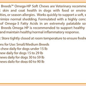 Healthy Breeds Pomeranian Omega HP Fatty Acid Skin and Coat Support Soft Chews 60 Count