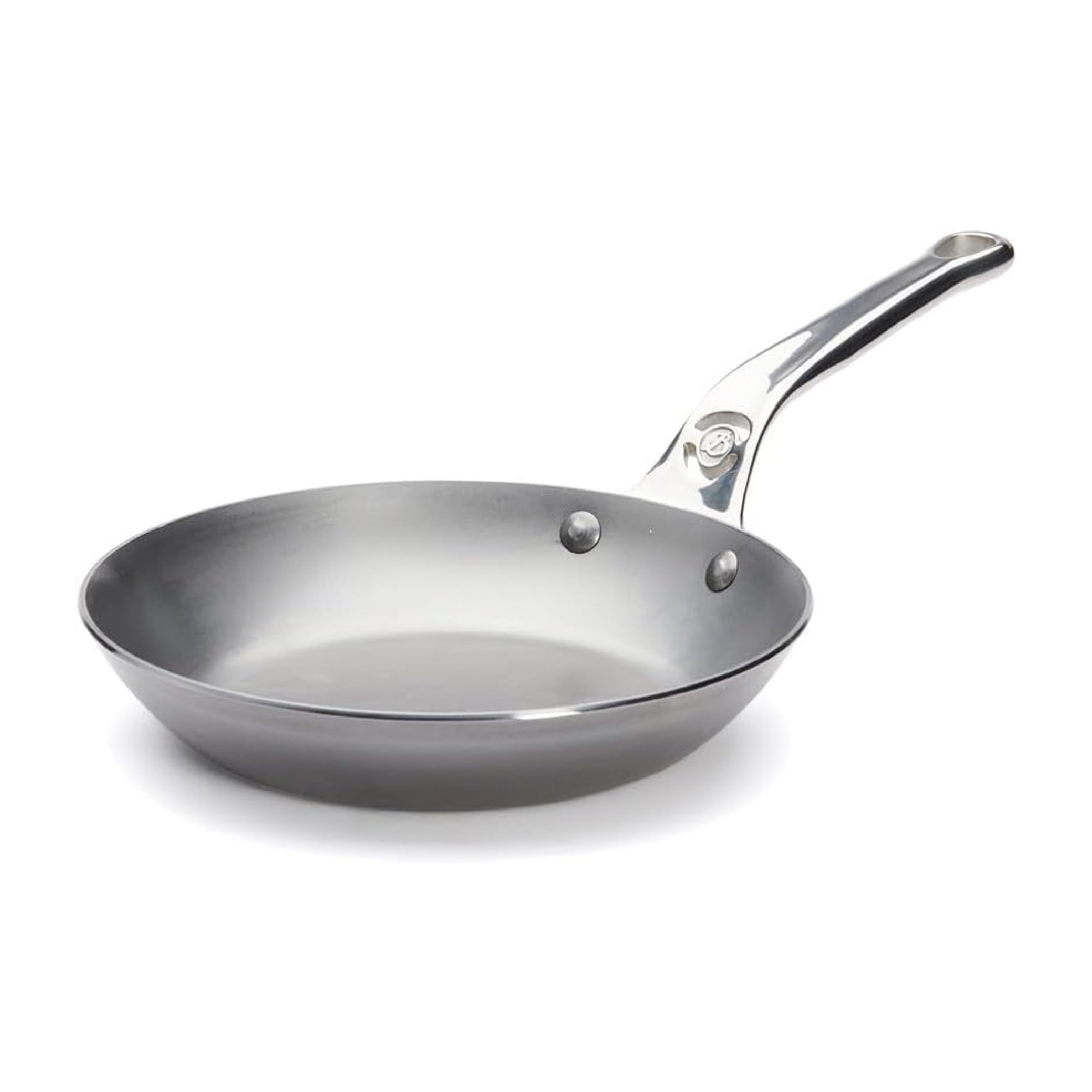 De Buyer MINERAL B Pro Carbon Steel Fry Pan - 8” - Ideal for Searing, Sauteing & Reheating - Naturally Nonstick - Made in France