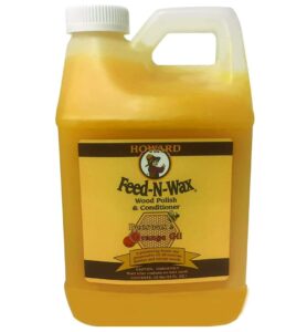 howard feed-n-wax wood polish and conditioner, 64-ounce