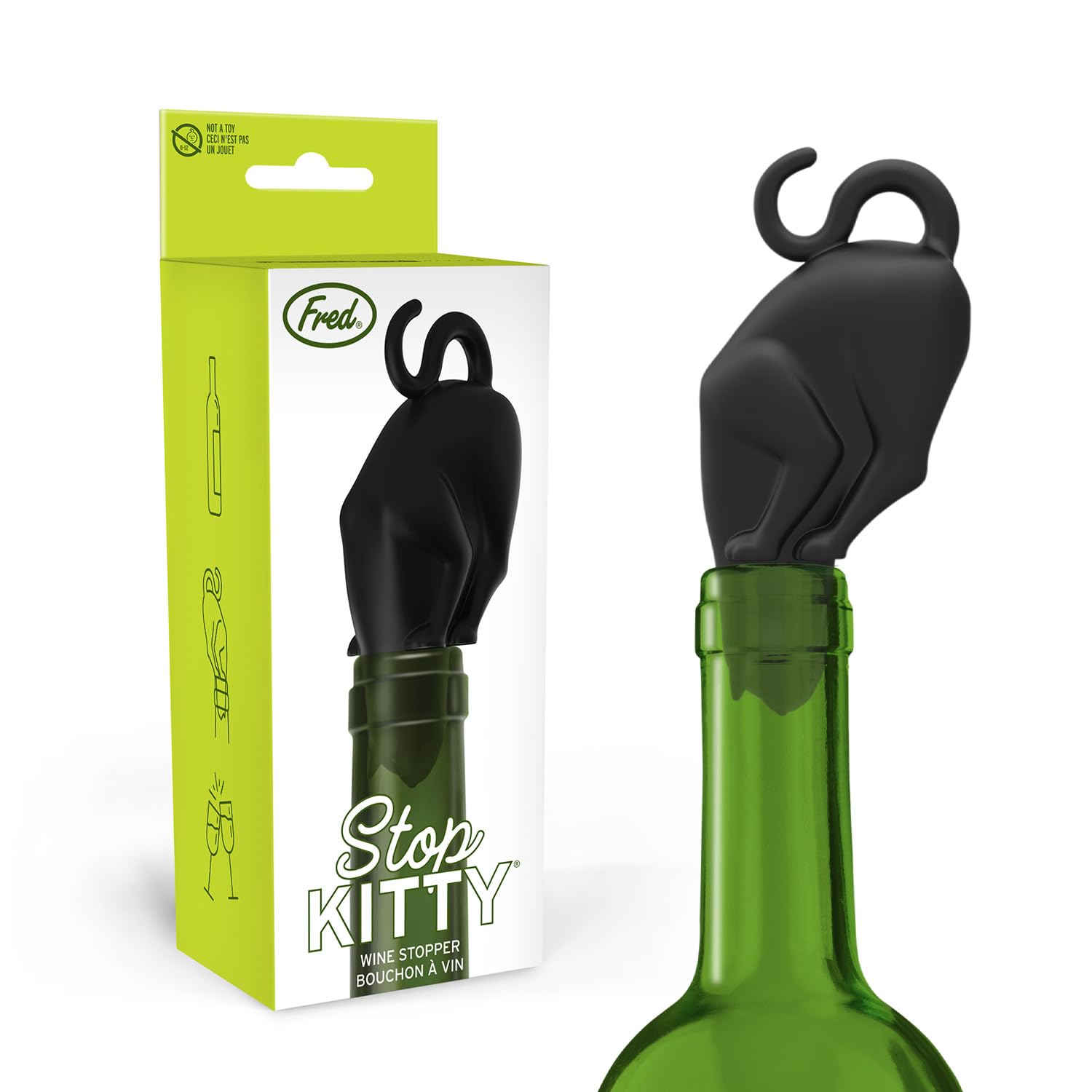 Genuine Fred STOP KITTY Wine Bottle Stopper