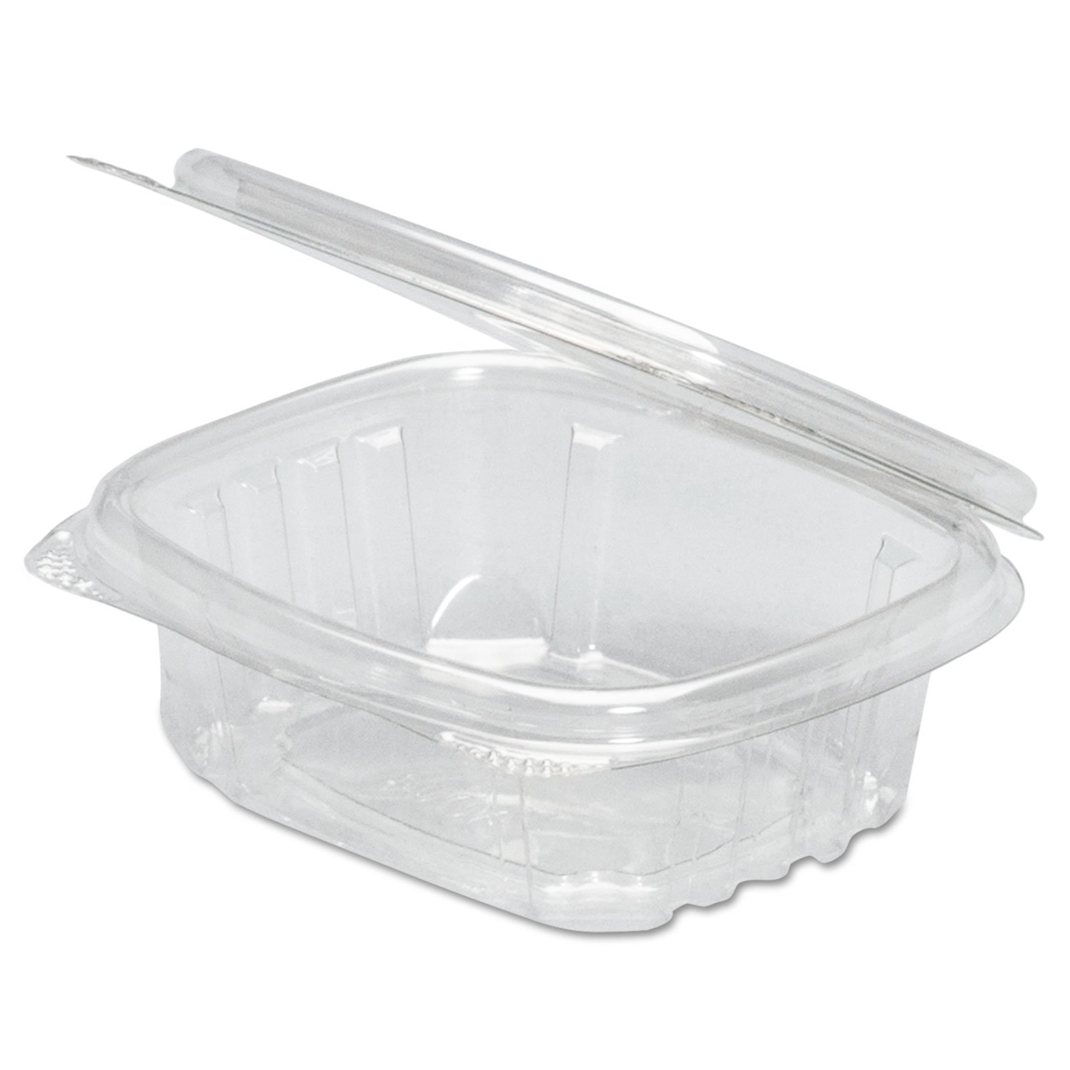 Genpak AD32 Clear Hinged Deli Container 32oz 7 1/4 x 6 2/5 x 2 5/8 100/Bag 2 Bags/Carton