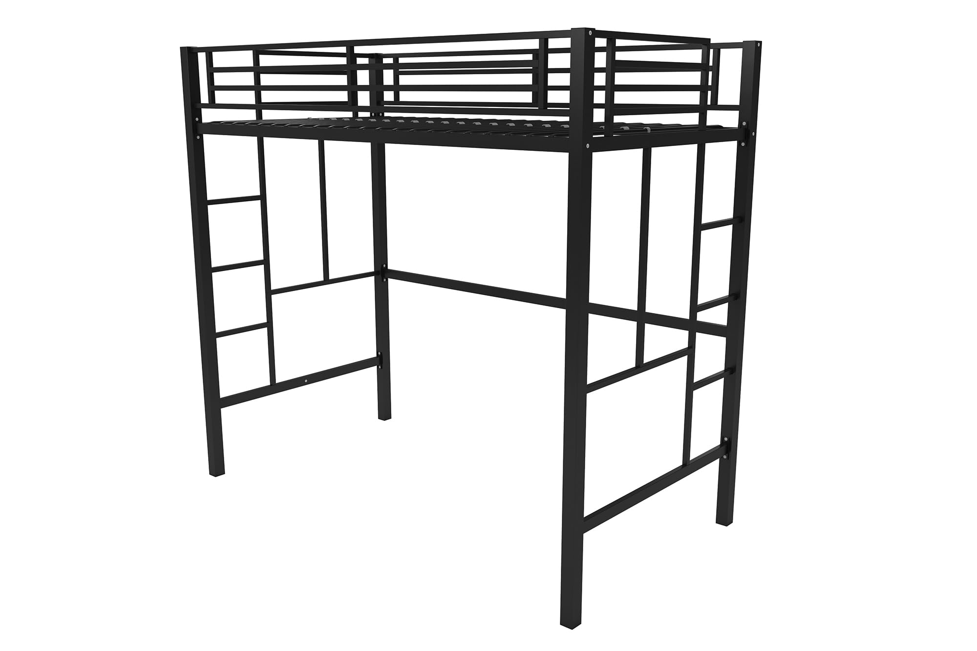 DHP Brian Twin Metal Loft Bed, Black