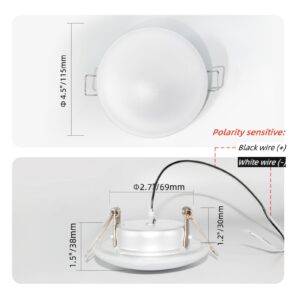 Dream lighting 12volt RV LED Interior Light Recessed Dome Ceiling Light with Springs Soft White Lighting-3500K, 4.5inch