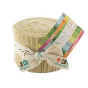 bella solids parchment junior jelly roll 20 2.5-inch strips moda fabrics 9900jjr 39