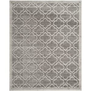 SAFAVIEH Amherst Collection Area Rug - 10' x 14', Grey & Light Grey, Moroccan Geometric Design, Non-Shedding & Easy Care, Ideal for High Traffic Areas in Living Room, Bedroom (AMT412C)