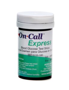 on call express blood glucose test strips (50 count)