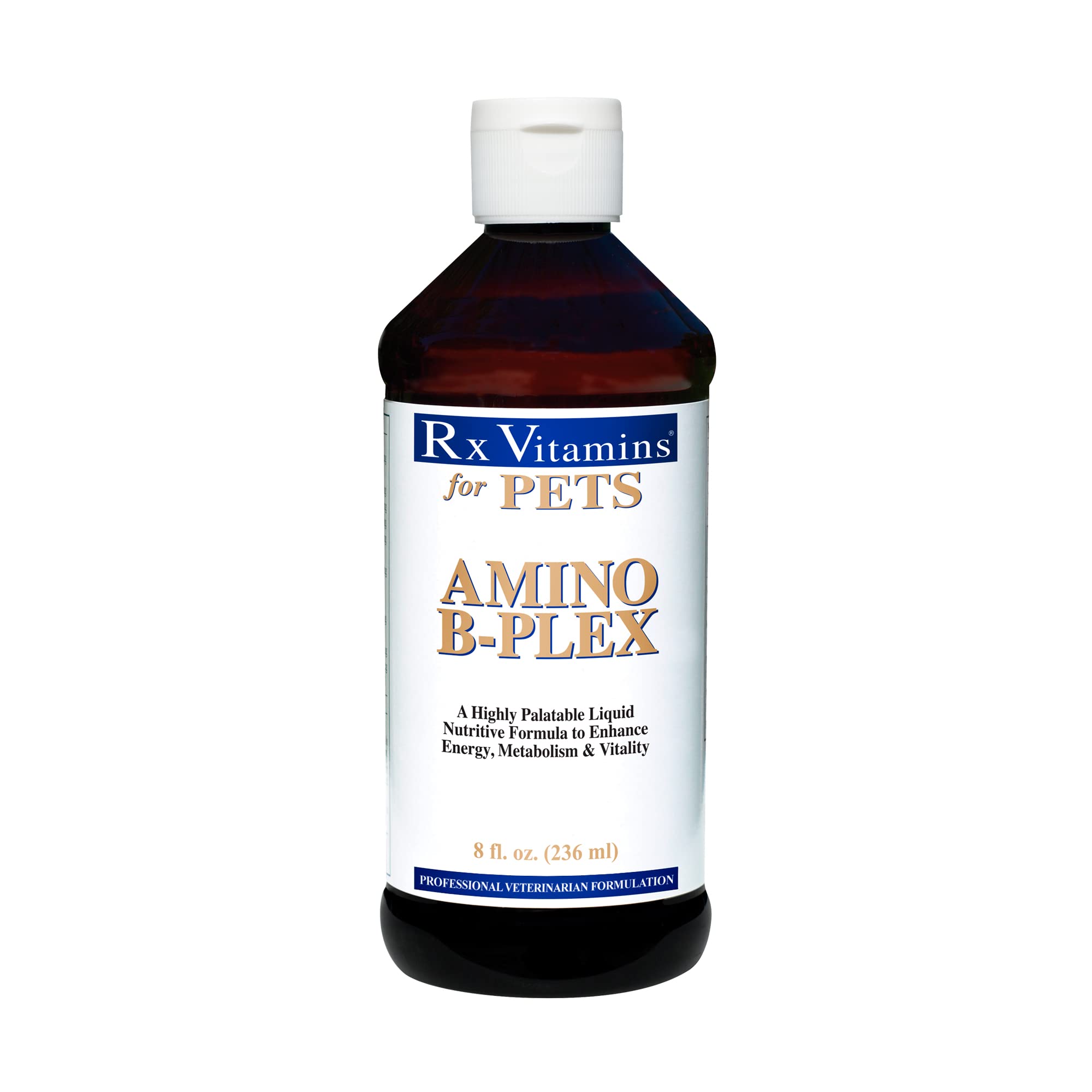 Rx Vitamins for Pets Amino B-Plex for Dogs & Cats - Healthy Nutrients Enhance Energy Metabolism & Vitality - Bacon Flavor 8 fl. oz.