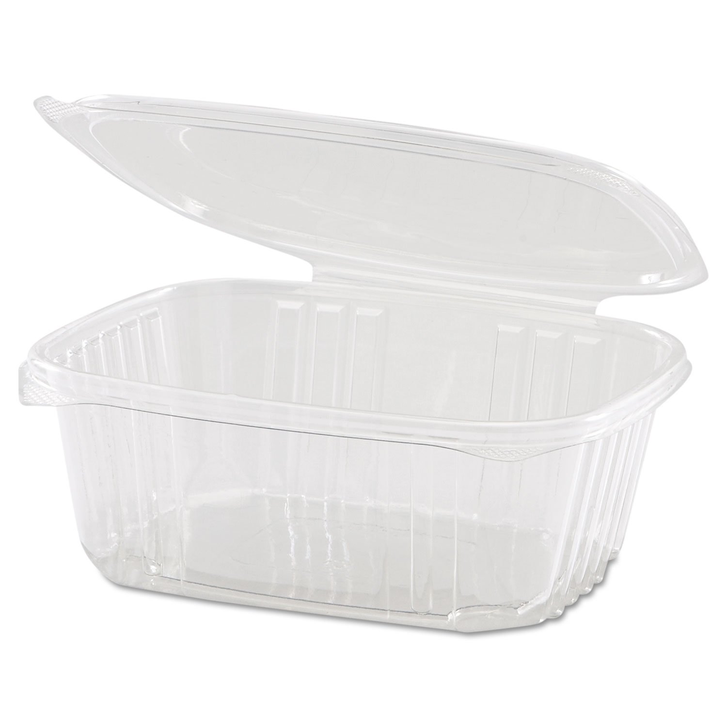 Genpak AD32 Clear Hinged Deli Container 32oz 7 1/4 x 6 2/5 x 2 5/8 100/Bag 2 Bags/Carton