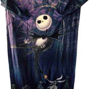 Disney The Nightmare Before Christmas Comfy Blanket with Sleeves ~ Jack Skellington & Zero ~ Unisex Adult Size