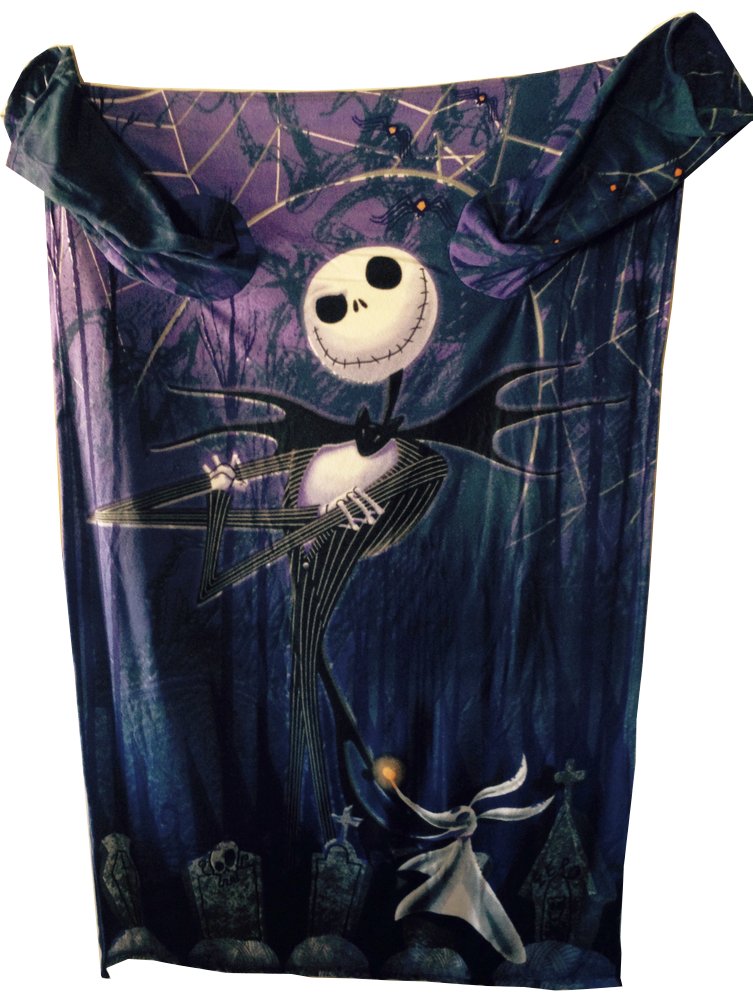 Disney The Nightmare Before Christmas Comfy Blanket with Sleeves ~ Jack Skellington & Zero ~ Unisex Adult Size