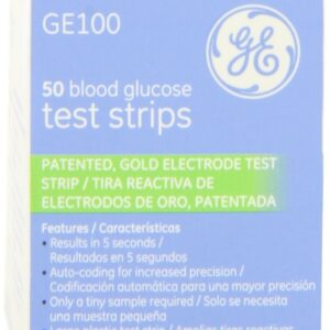 GE100 Blood Glucose Test Strips - 4/Boxes of 50 Strips = 200/Total Strips