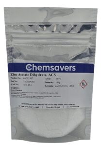 zinc acetate dihydrate, acs, 98+%, 100g