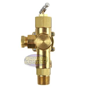 Air Compressor Pilot check valve unloader combination gas discharge 95-125 1/2" FPT TOP INLET X 1/2" MNPT OUTLET FOR GAS COMPRESSORS