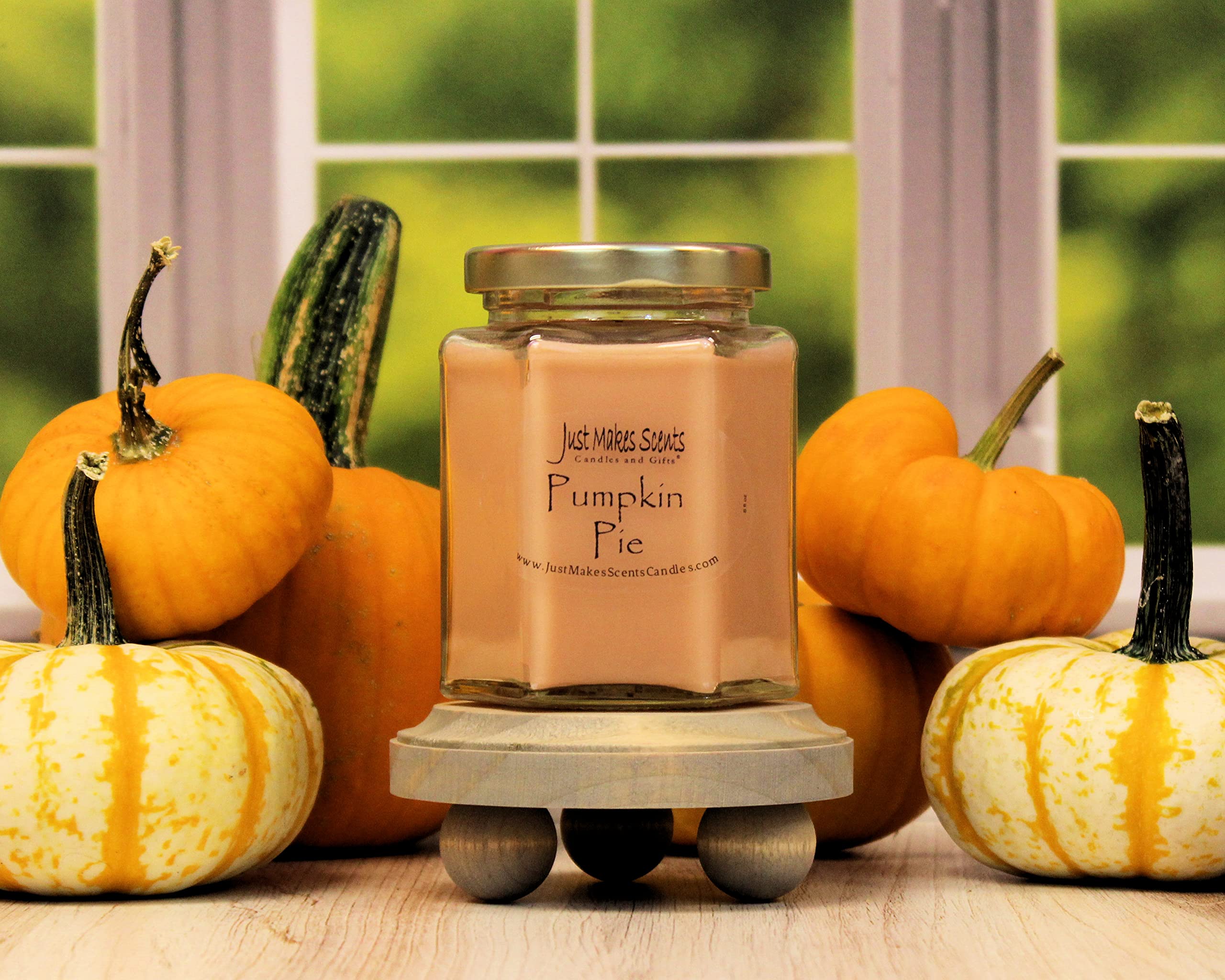 Pumpkin Pie Scented Blended Soy Candle | Hand Poured Fall Fragrance Candles | Made in The USA by Just Makes Scents