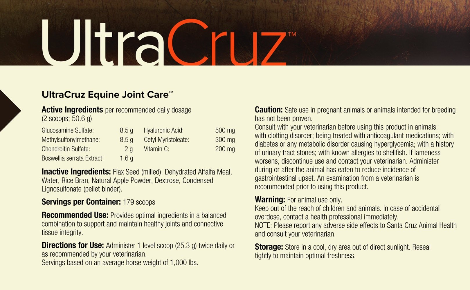 UltraCruz Equine Joint Supplement for Horses, 10 lb, 89 Day Supply