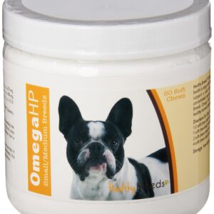 Healthy Breeds French Bulldog Omega HP Fatty Acid Skin and Coat Support Soft Chews 60 Count