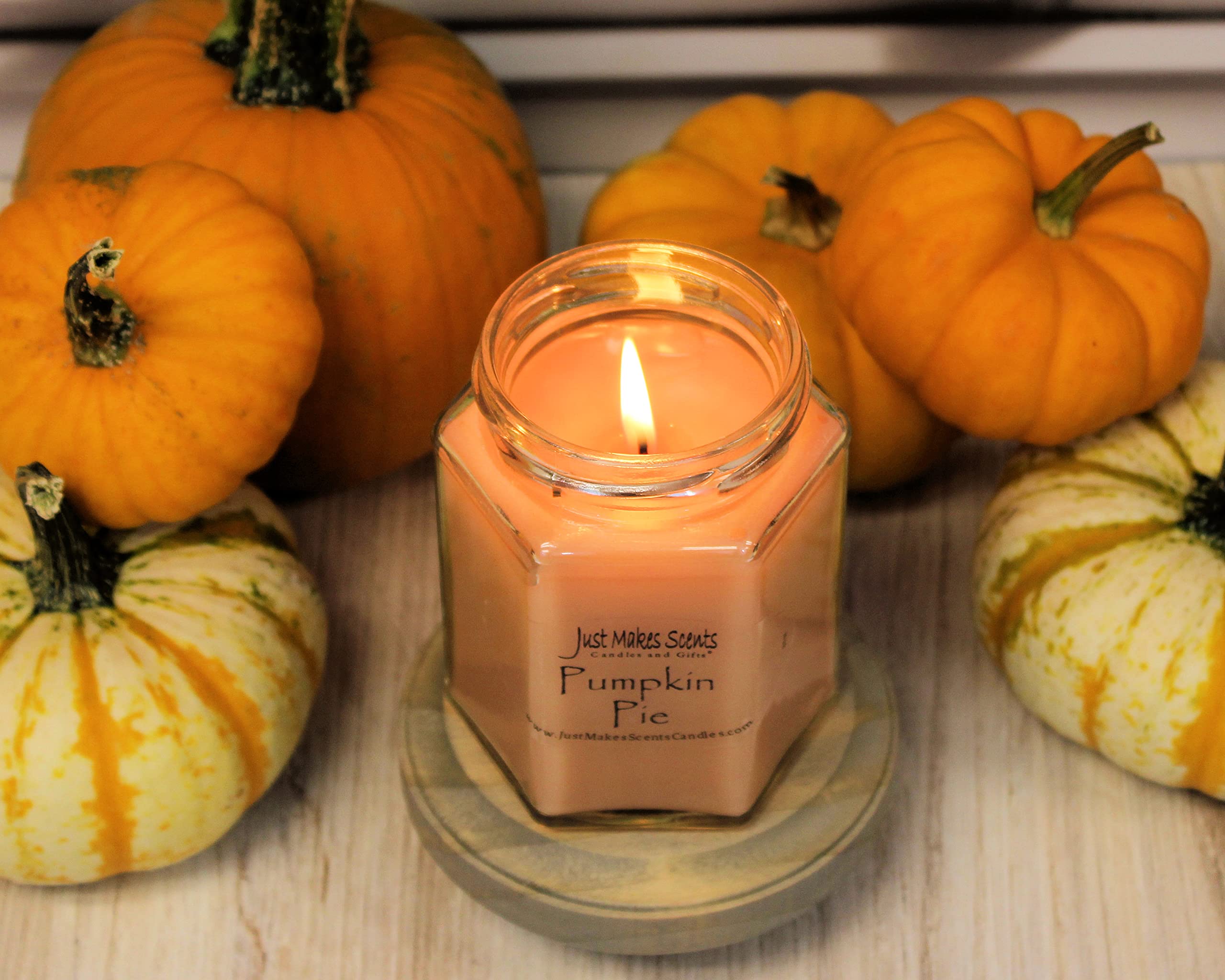 Pumpkin Pie Scented Blended Soy Candle | Hand Poured Fall Fragrance Candles | Made in The USA by Just Makes Scents