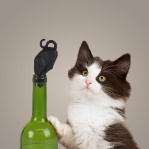 Genuine Fred STOP KITTY Wine Bottle Stopper