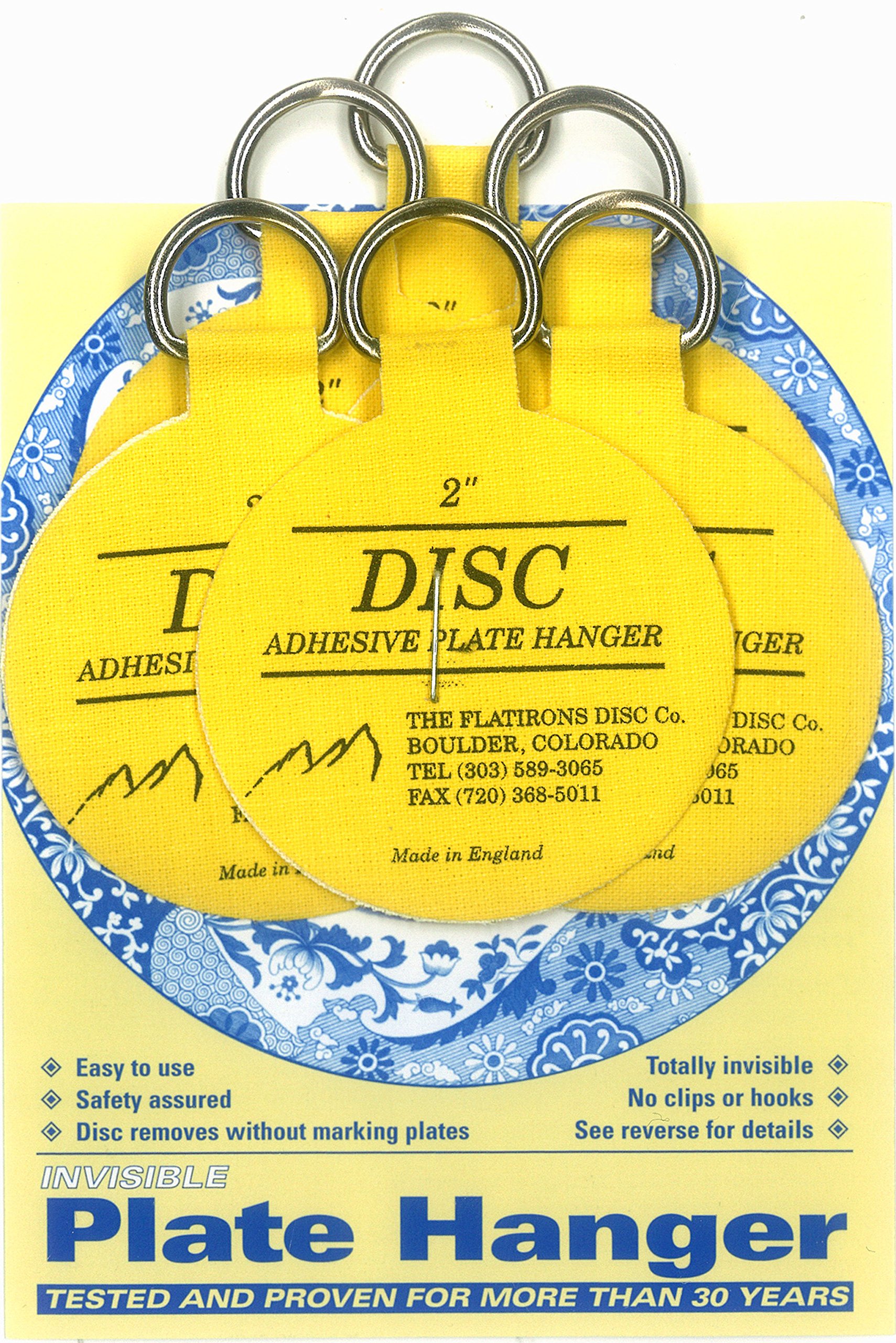 Flatirons Disc Adhesive Plate Hanger Set (6-2 Inch Hangers)