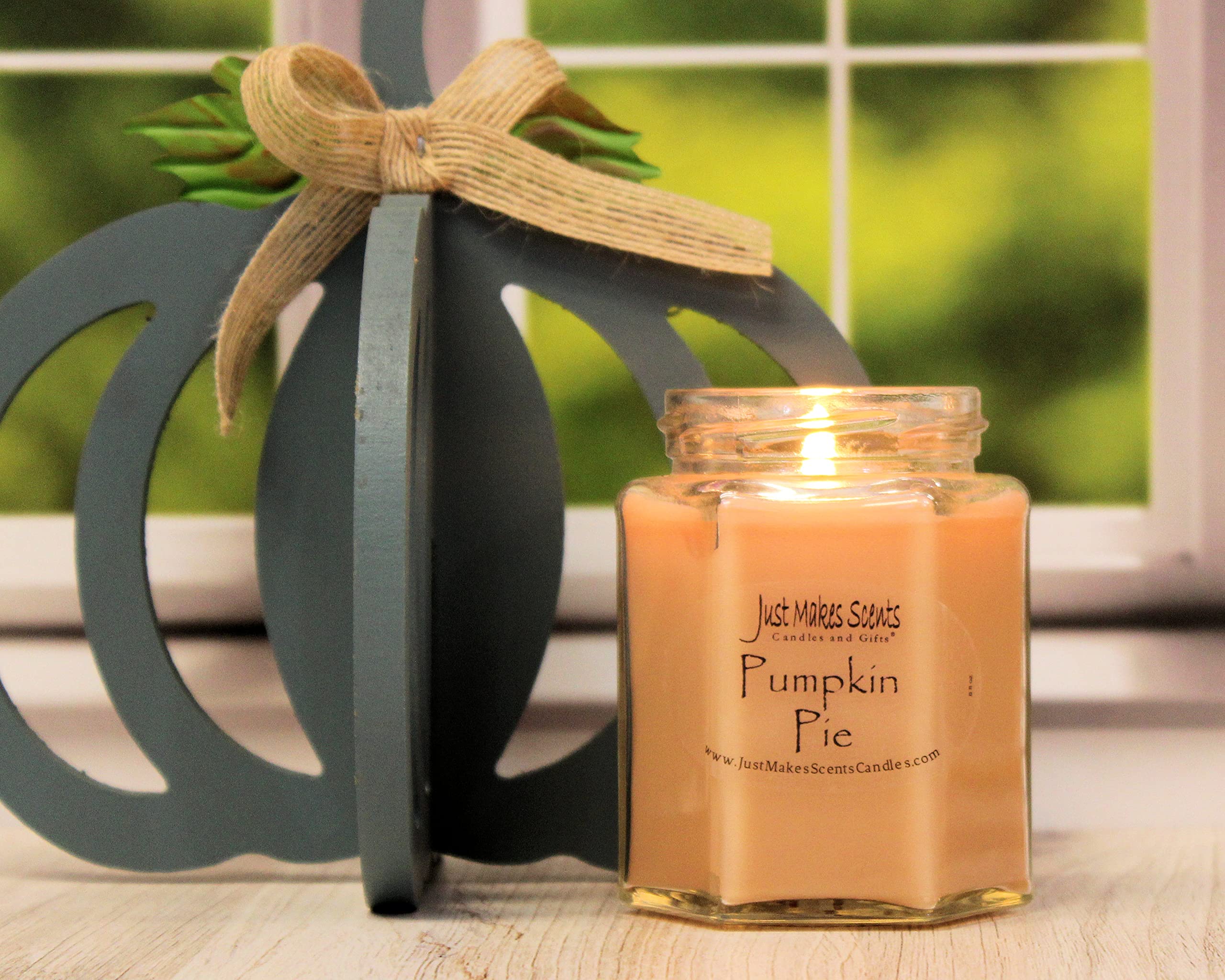 Pumpkin Pie Scented Blended Soy Candle | Hand Poured Fall Fragrance Candles | Made in The USA by Just Makes Scents