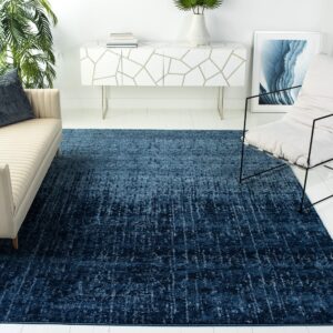 safavieh retro collection area rug - 10' x 14', black & light grey, modern abstract design, non-shedding & easy care, ideal for high traffic areas in living room, bedroom (ret2770-9079)