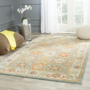 SAFAVIEH Heritage Collection Area Rug - 9'6" x 13'6", Rust & Beige, Handmade Traditional Oriental Wool, Ideal for High Traffic Areas in Living Room, Bedroom (HG734D)