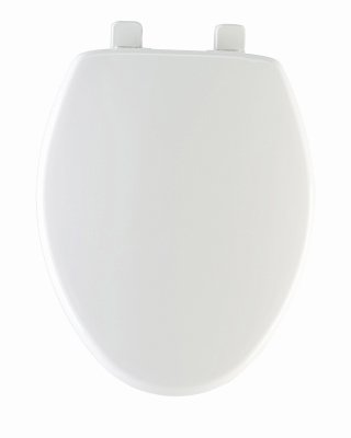 Mayfair Slow Close Elongated White Plastic Toilet Seat