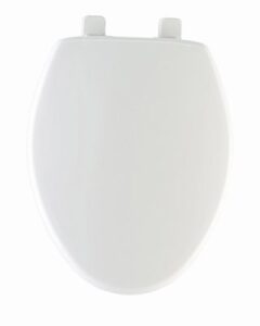 mayfair slow close elongated white plastic toilet seat