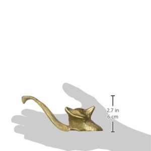 Abbott Collection Antique Brass Fox Tail Hook Small