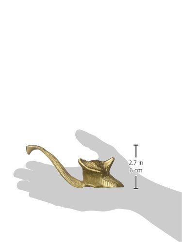 Abbott Collection Antique Brass Fox Tail Hook Small