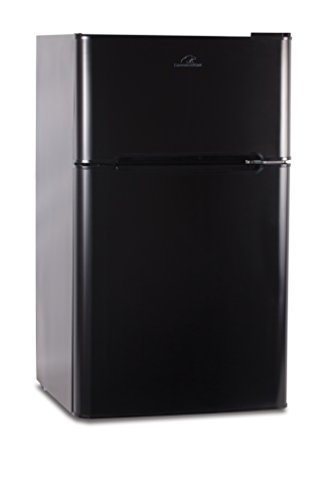 Commercial Cool CCRD32B Compact Double Door Refrigerator with True Freezer, 3.2 Cu. Ft. Mini Fridge, Black