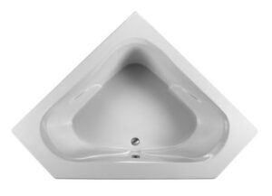 reliance baths r6060ocs-w open corner 59 x 59 in. soaking bathtub with white finish