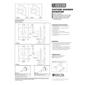 Delta Faucet Ashlyn 3-Setting Shower Handle Diverter Trim Kit, Diverter Valve Trim Kit Oil Rubbed Bronze, 3 Way Shower Diverter, Delta Diverter Trim, Venetian Bronze T11864-RB (Valve Not Included)