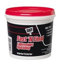 dap fast 'n final ready to use white lightweight spackling compound 1 qt.