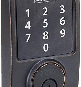 Schlage Lock Company BE468CEN716 Connect Century Touchscreen Deadbolt, Aged Bronze