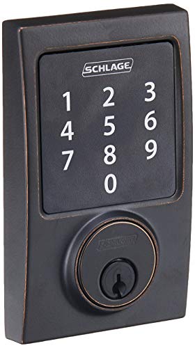 Schlage Lock Company BE468CEN716 Connect Century Touchscreen Deadbolt, Aged Bronze