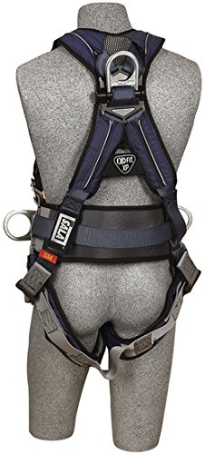 3M DBI-SALA ExoFit XP 1110176,Back D-Ring, Belt With Pad And Side D-Rings, Tongue Buckle Leg Straps, Removable Comfort Padding,Blue, Medium