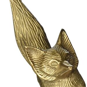 Abbott Collection Antique Brass Fox Tail Hook Small