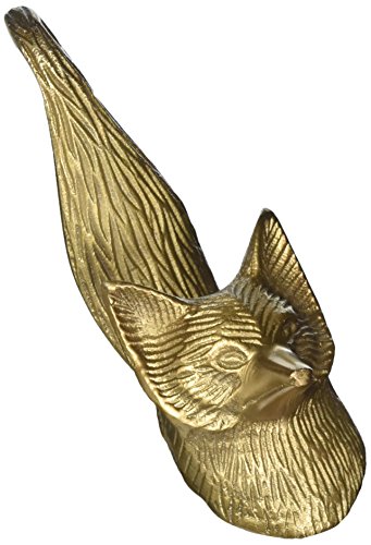 Abbott Collection Antique Brass Fox Tail Hook Small