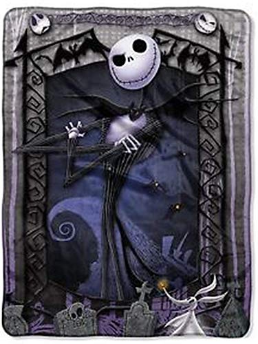 Disney The Nightmare Before Christmas Blanket Throw ~ Jack Skellington & Zero