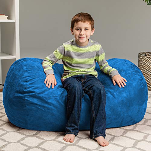 Chill Sack Kid's Memory Foam Bean Bag Lounger, Royal Blue