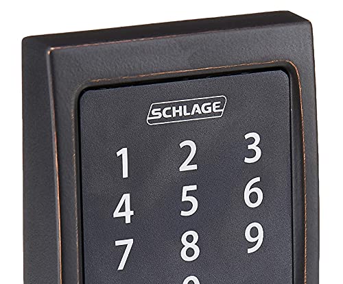 Schlage Lock Company BE468CEN716 Connect Century Touchscreen Deadbolt, Aged Bronze