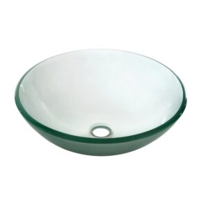 dawn tempered glass vessel sink-round shape, frosted