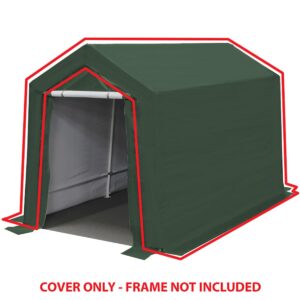 King Canopy Storage Shed 7-Feet x 12-Feet Fitted Replacment Cover, Green