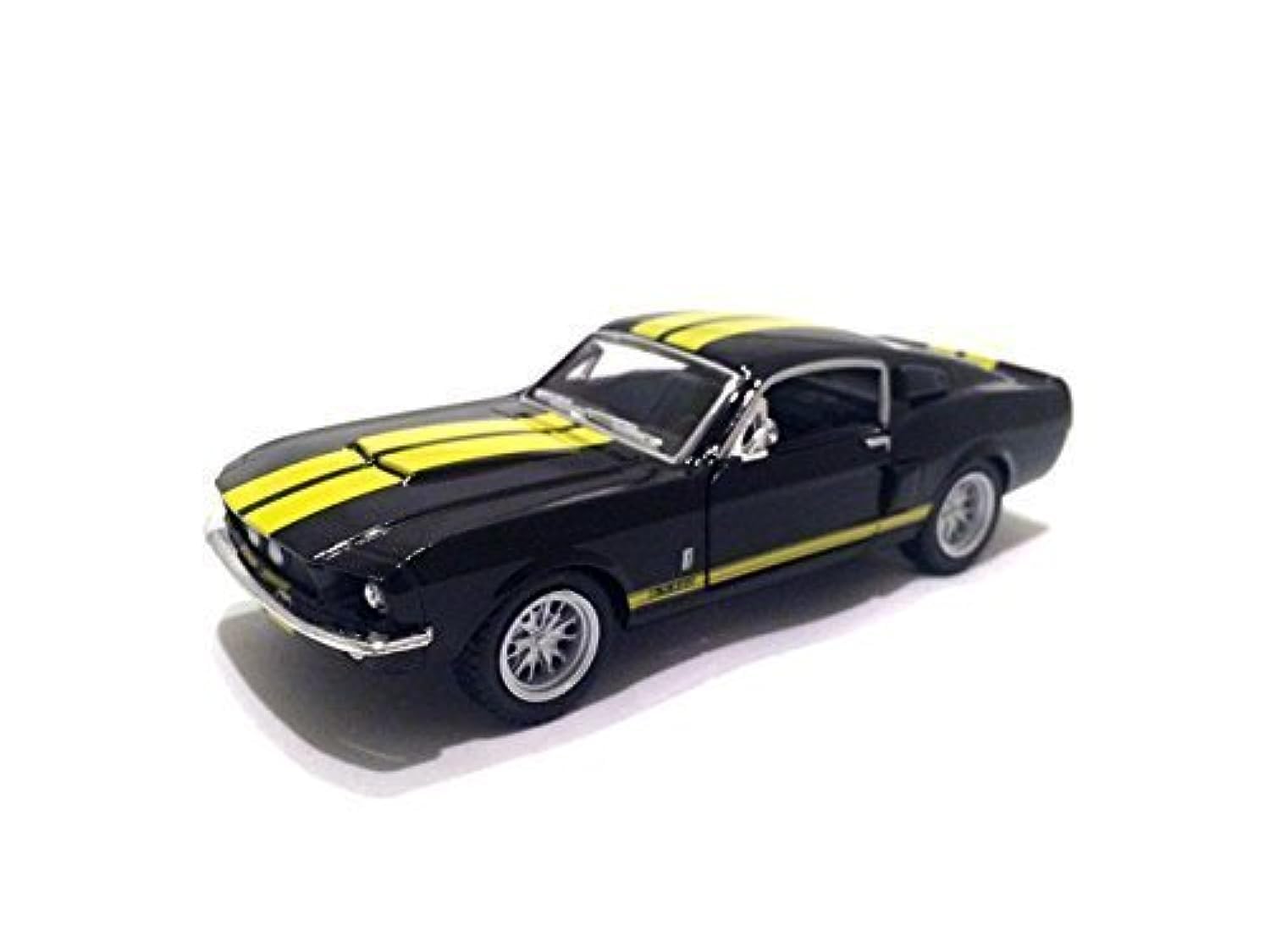 KiNSMART 1967 Ford Shelby Mustang GT500 Black 1:38 Scale 5 Inch Die Cast Model Toy Race Car w/Pullback Action